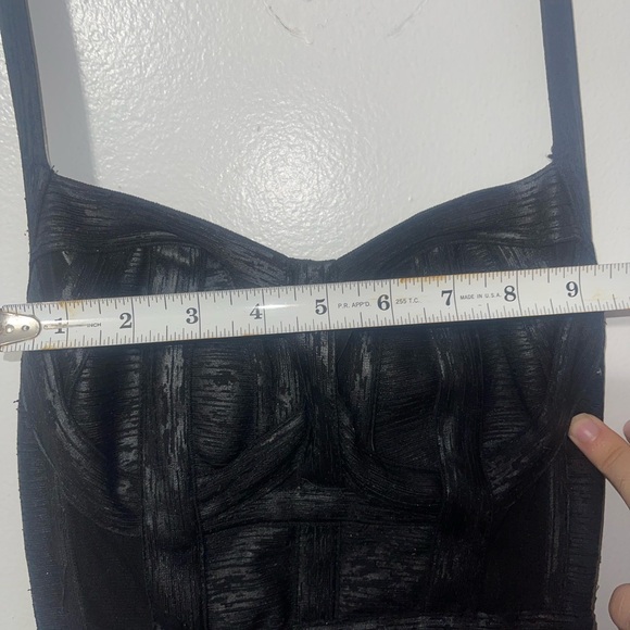 HOUSE OF [LONDON] CB Sexy black faux leather corset/bandaid dress, XS. Slim fit. - Picture 5 of 10